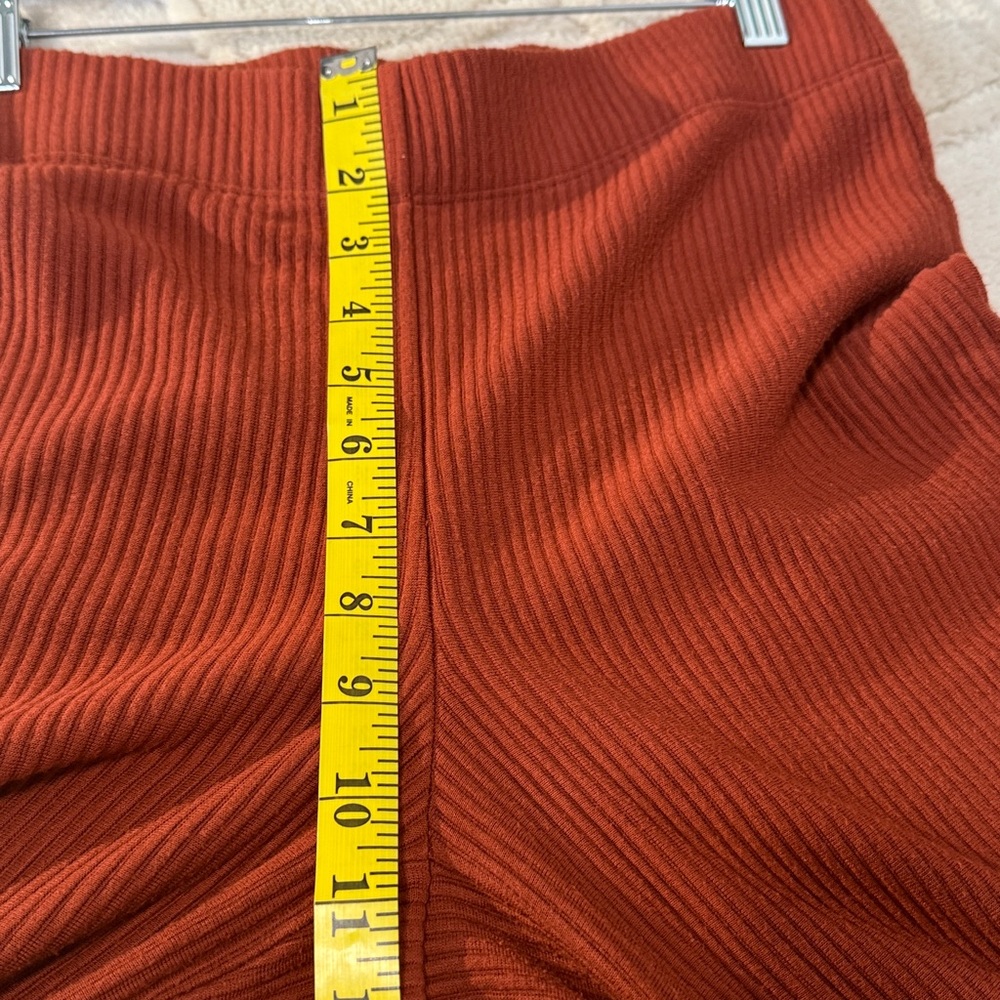 LOFT Petite Small Rust Red Ribbed Pants - Picture 8 of 11